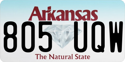 AR license plate 805UQW