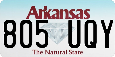 AR license plate 805UQY