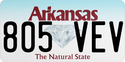 AR license plate 805VEV