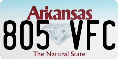 AR license plate 805VFC