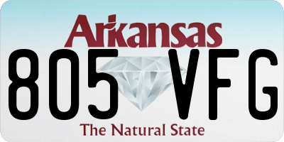 AR license plate 805VFG