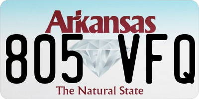 AR license plate 805VFQ