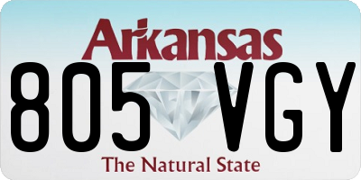AR license plate 805VGY