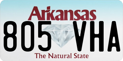 AR license plate 805VHA