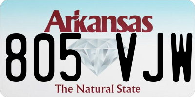 AR license plate 805VJW