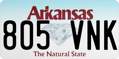 AR license plate 805VNK