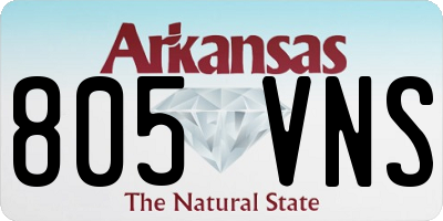 AR license plate 805VNS