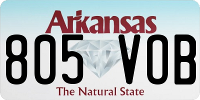 AR license plate 805VOB