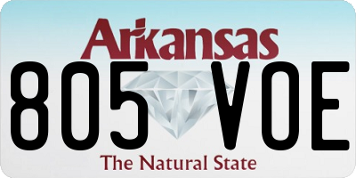 AR license plate 805VOE