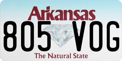AR license plate 805VOG