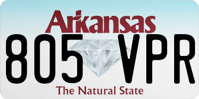 AR license plate 805VPR