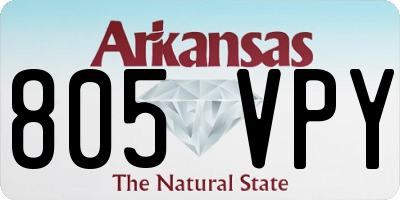 AR license plate 805VPY
