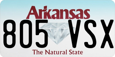AR license plate 805VSX