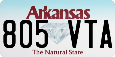 AR license plate 805VTA