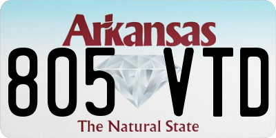 AR license plate 805VTD