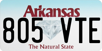 AR license plate 805VTE