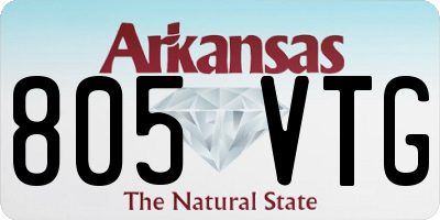 AR license plate 805VTG