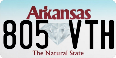 AR license plate 805VTH