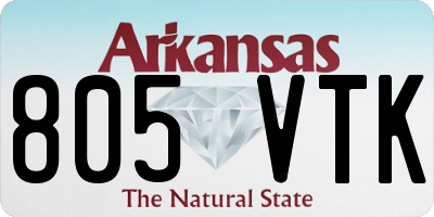 AR license plate 805VTK