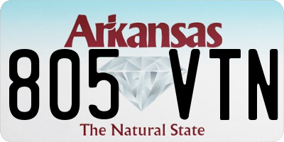 AR license plate 805VTN