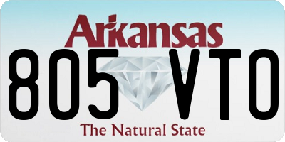 AR license plate 805VTO