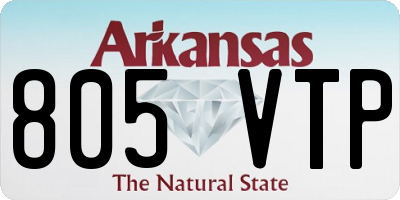 AR license plate 805VTP