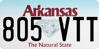 AR license plate 805VTT