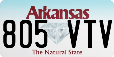 AR license plate 805VTV