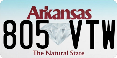 AR license plate 805VTW