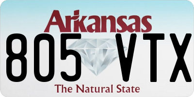 AR license plate 805VTX