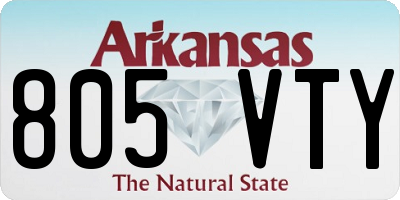 AR license plate 805VTY