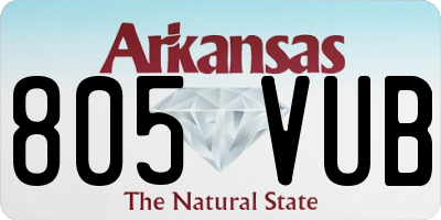AR license plate 805VUB
