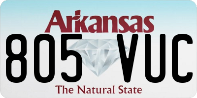AR license plate 805VUC