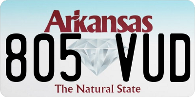 AR license plate 805VUD