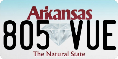 AR license plate 805VUE