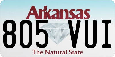 AR license plate 805VUI