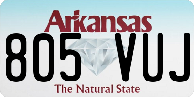 AR license plate 805VUJ
