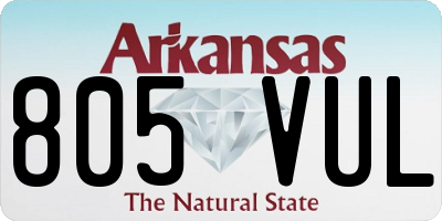 AR license plate 805VUL