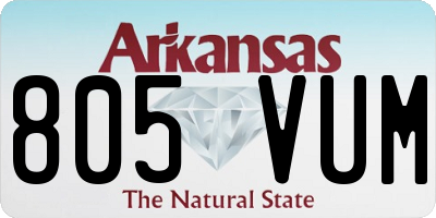 AR license plate 805VUM