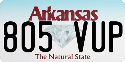 AR license plate 805VUP