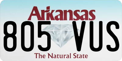 AR license plate 805VUS