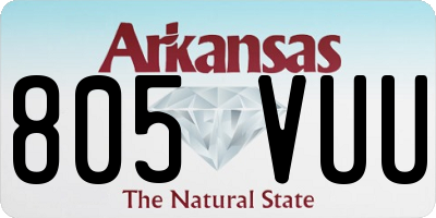AR license plate 805VUU