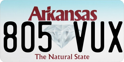AR license plate 805VUX