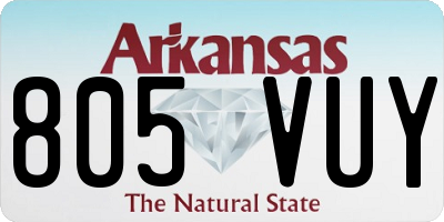 AR license plate 805VUY