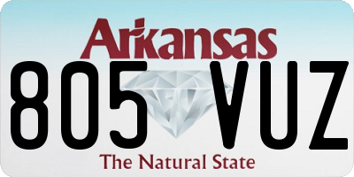 AR license plate 805VUZ