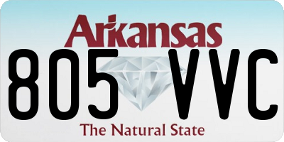 AR license plate 805VVC