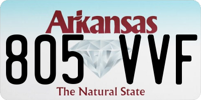 AR license plate 805VVF
