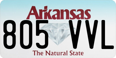 AR license plate 805VVL