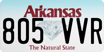 AR license plate 805VVR