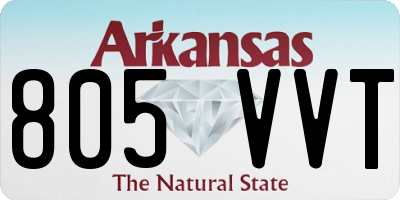 AR license plate 805VVT